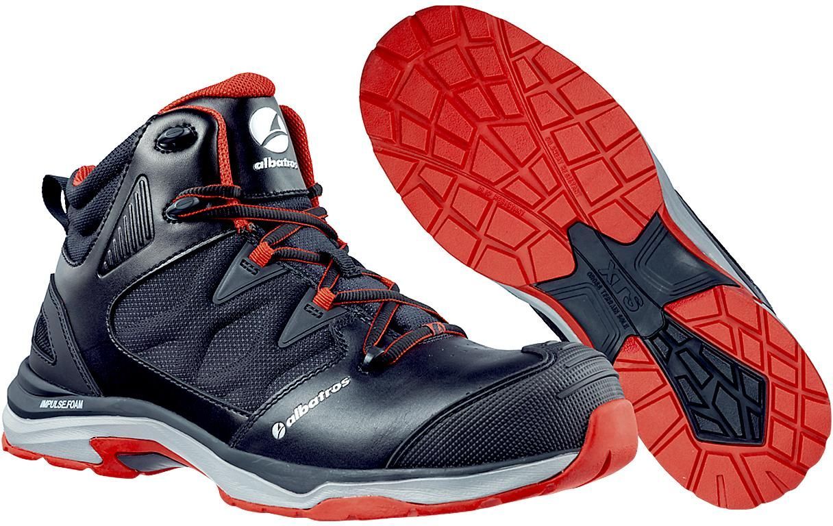 Μποτάκια Ασφαλείας Ultratrail Black Mid S3 415172 Albatros Black-Red