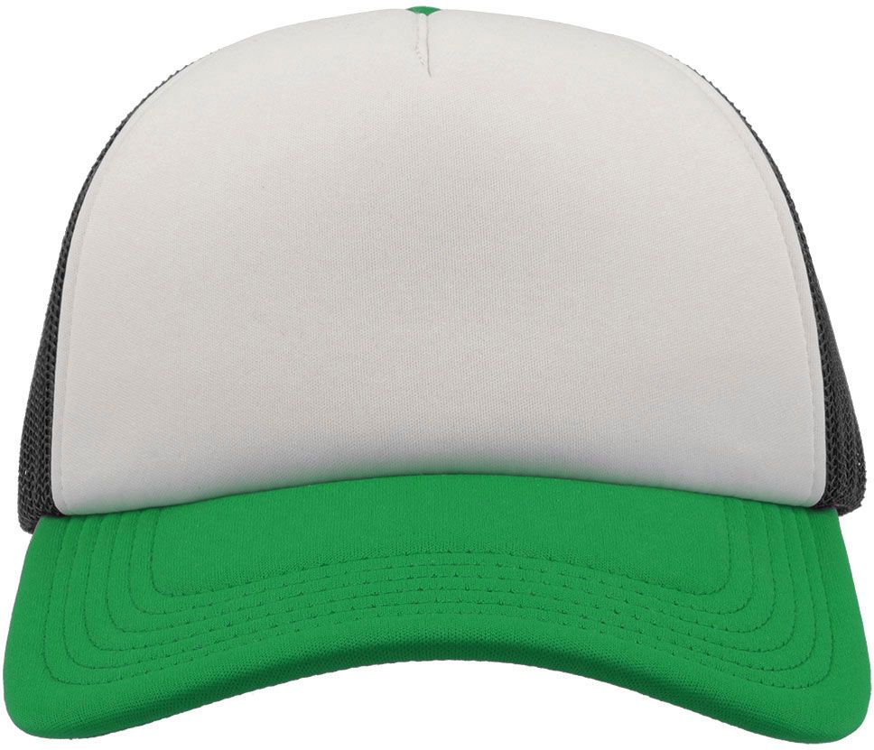 Πεντάφυλλο καπέλο τζόκεϊ με δίχτυ Rapper Atlantis RAPP White/Green/Black