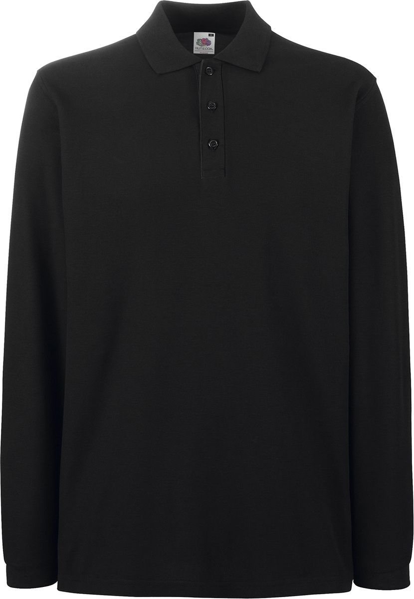 Premium Long Sleeve Polo Fruit of the Loom 63-310-0 Black