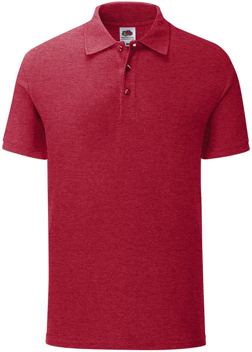 Ανδρική μπλούζα Polo Iconic Fruit of the Loom 63-044-0 Vintage Heather Red