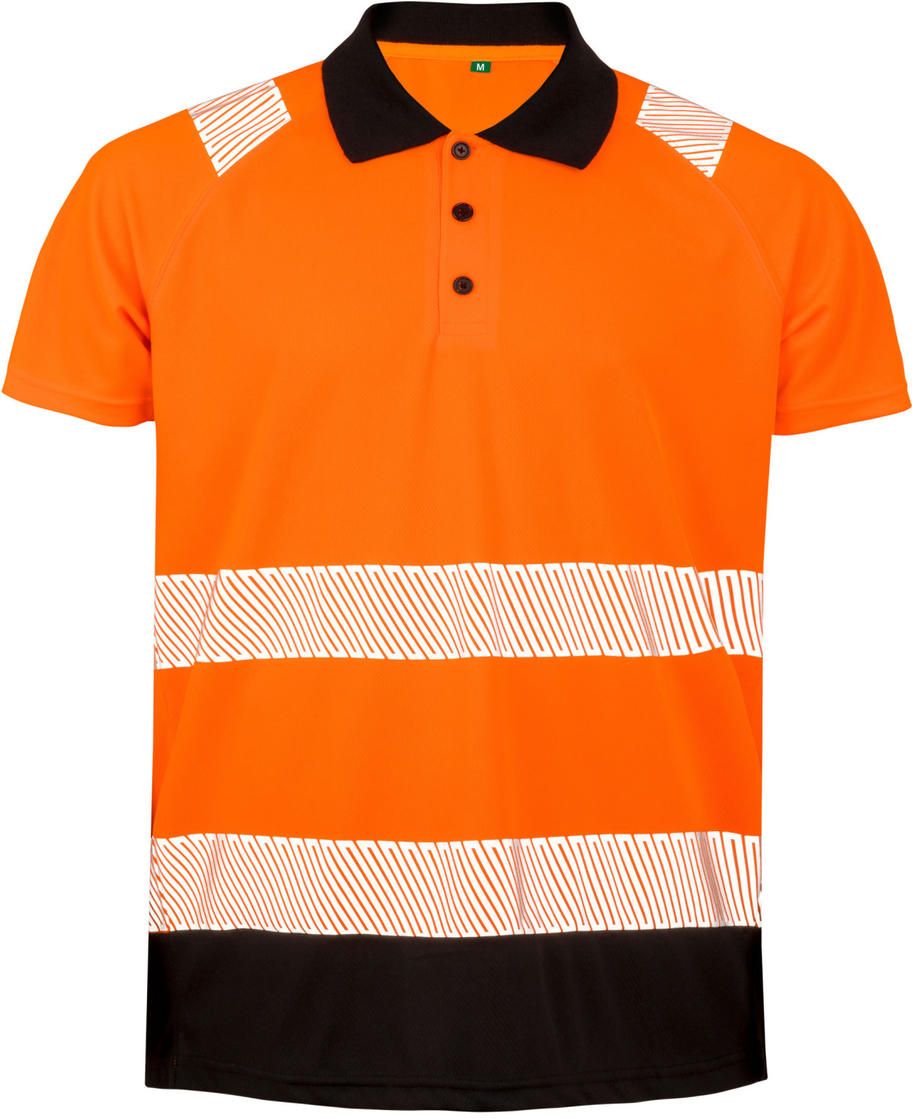 T-Shirt Ασφαλείας Polo Result R501X Fluorescent Orange