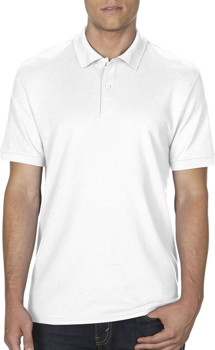 DryBlend Double Pique Polo Gildan 75800 White