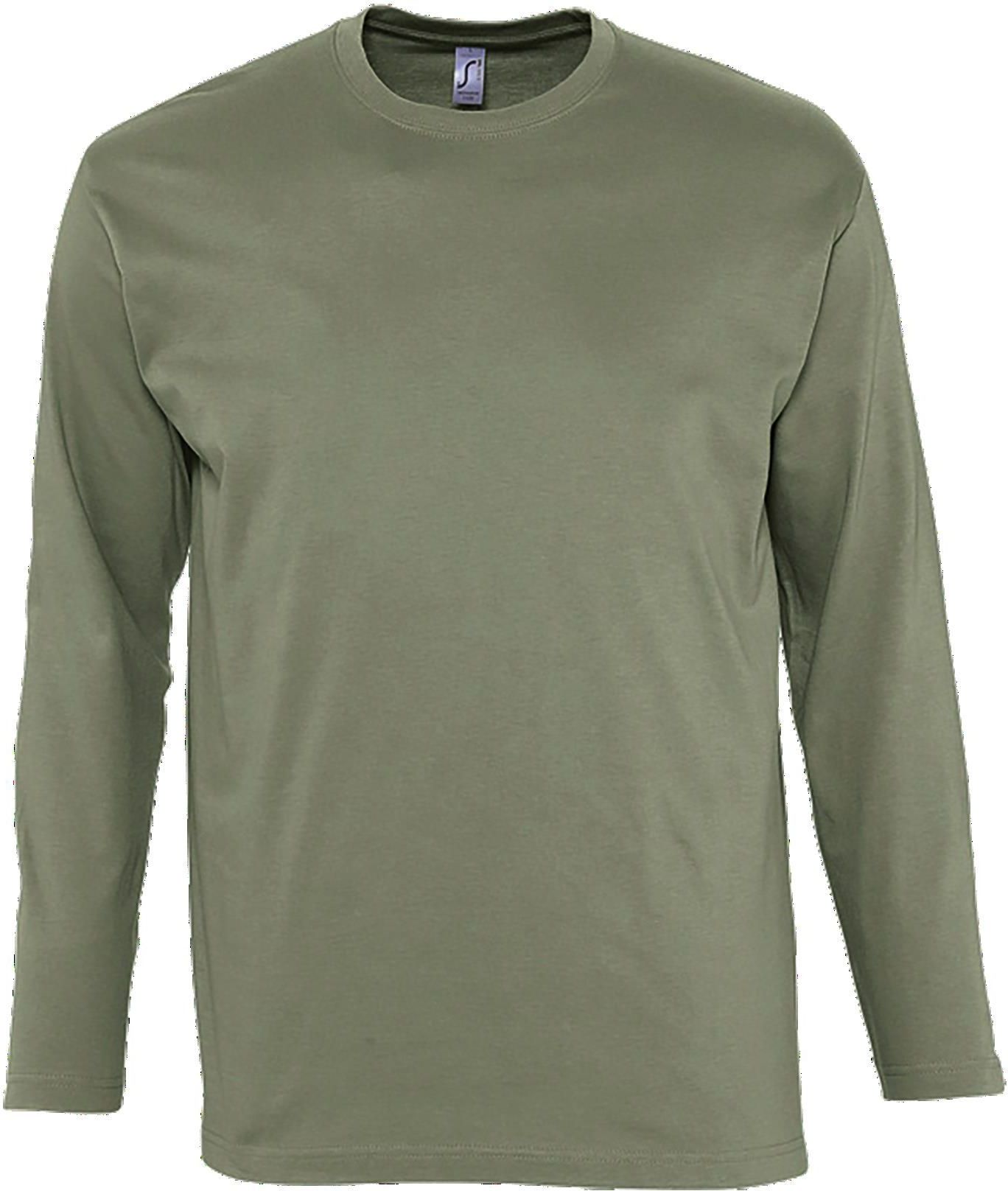 Ανδρικό μακρυμάνικο T-shirt Monarch SOLS 11420 Khaki