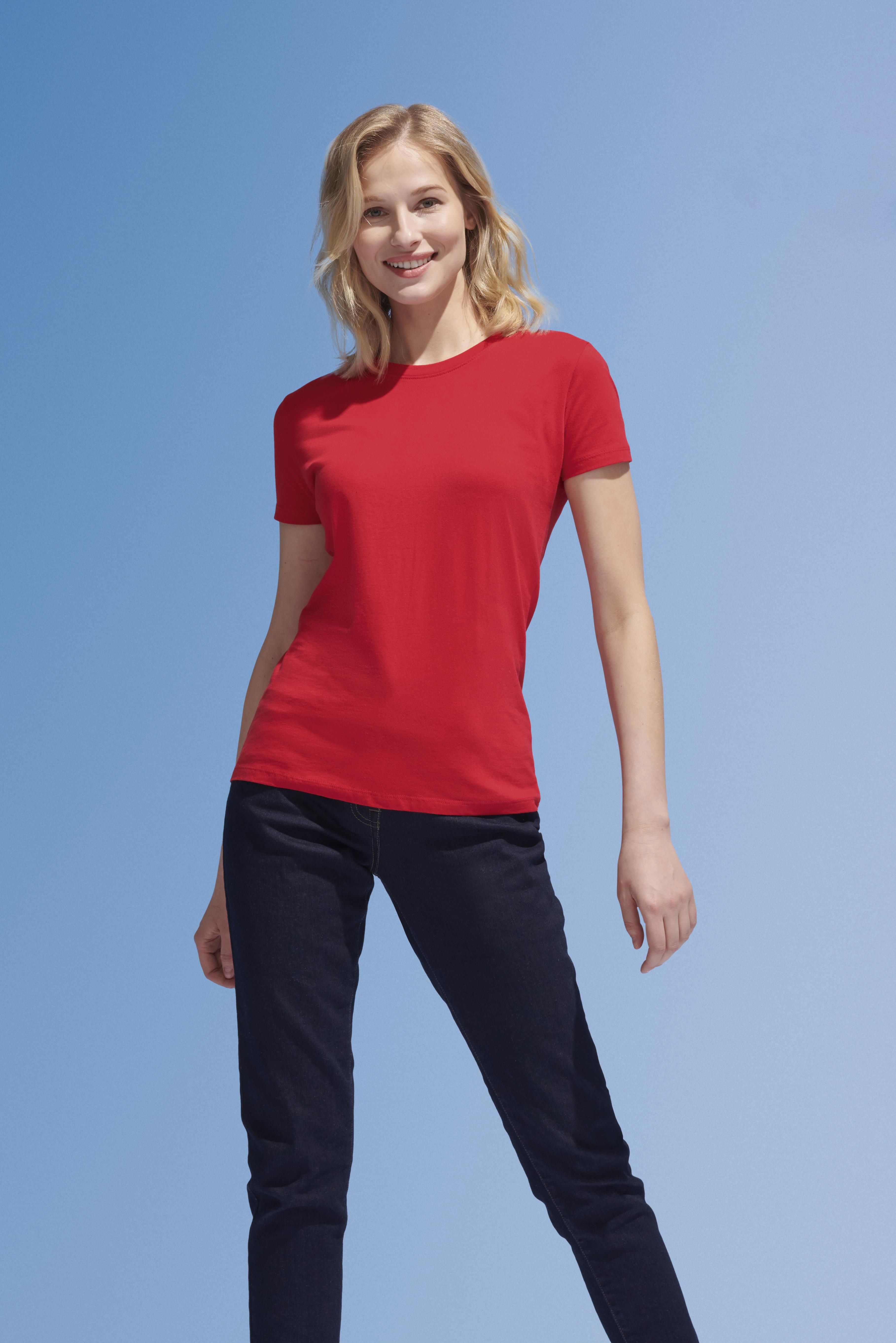 Γυναικείο T-shirt Imperial Women SOLS 11502 Red