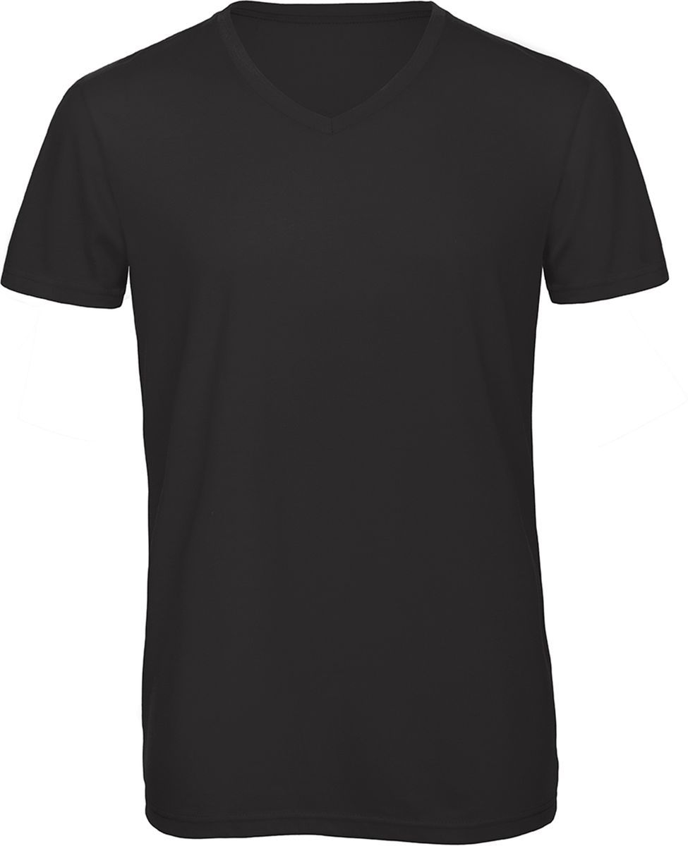 Ανδρικό T-Shirt Triblend με V λαιμόκοψηTM057 B&C V Triblend /men Black