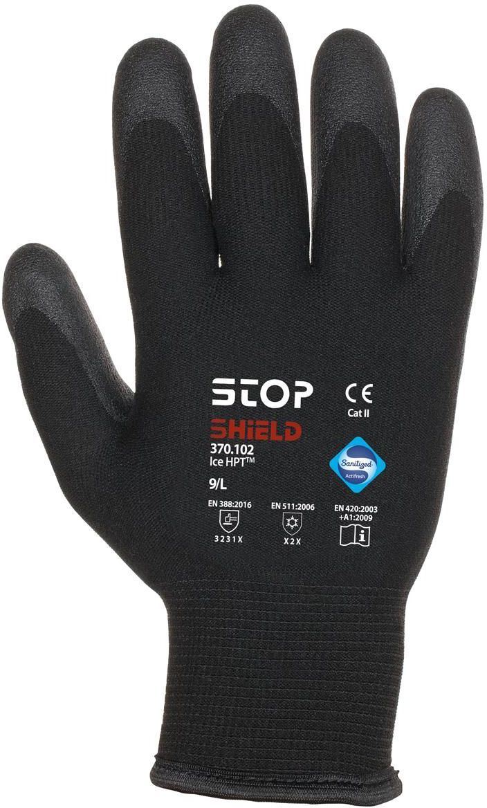 Γάντια Shield Ice HPT 370102 STOP Μαύρο