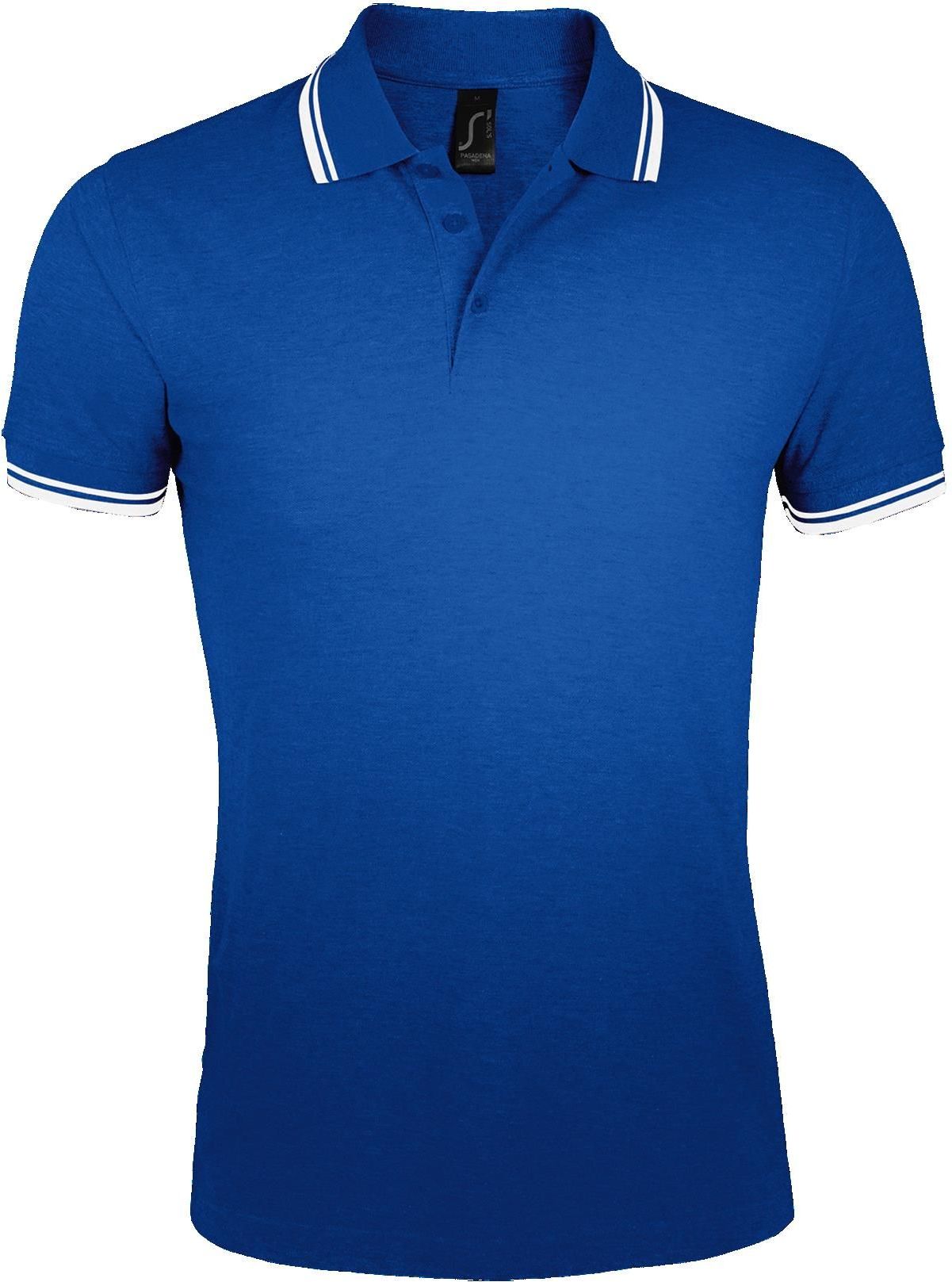 Ανδρικό πόλο πικέ Pasadena Men SOLS 00577 Royal/White