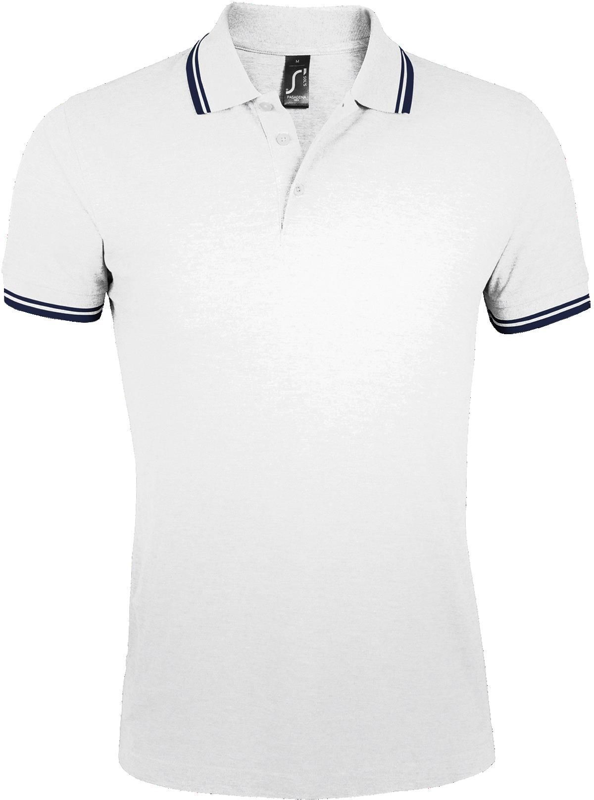 Ανδρικό πόλο πικέ Pasadena Men SOLS 00577 White/Navy