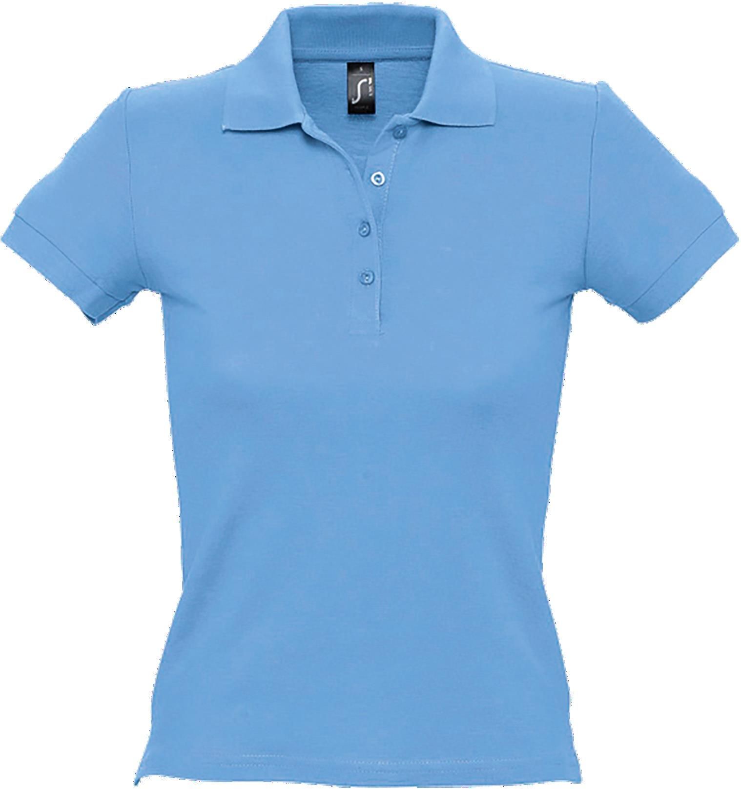 Γυναικείο πόλο πικέ People SOLS 11310 Sky Blue Pique