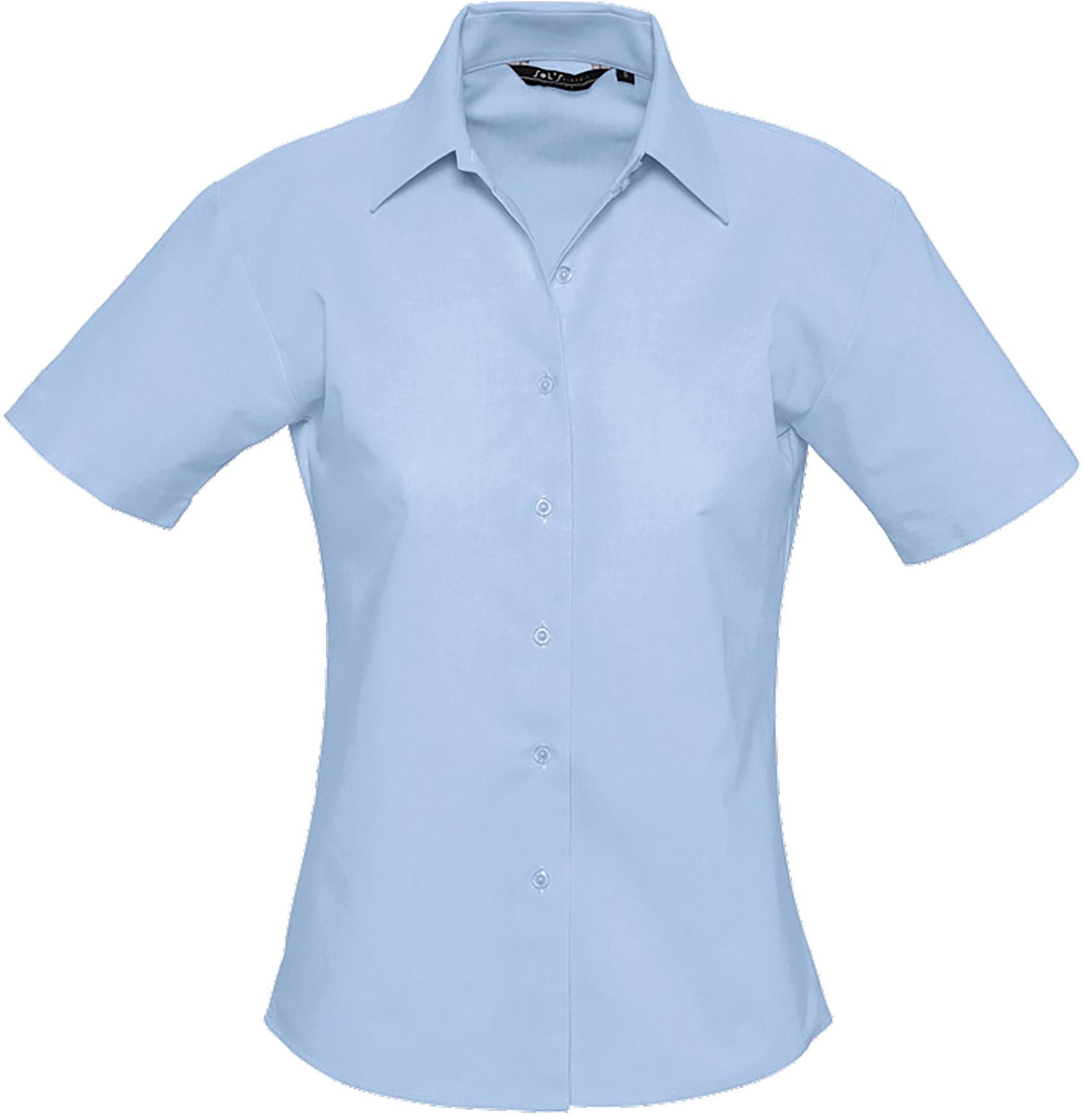 Γυναικείο κοντομάνικο πουκάμισο oxford Elite SOLS 16030 Sky Blue