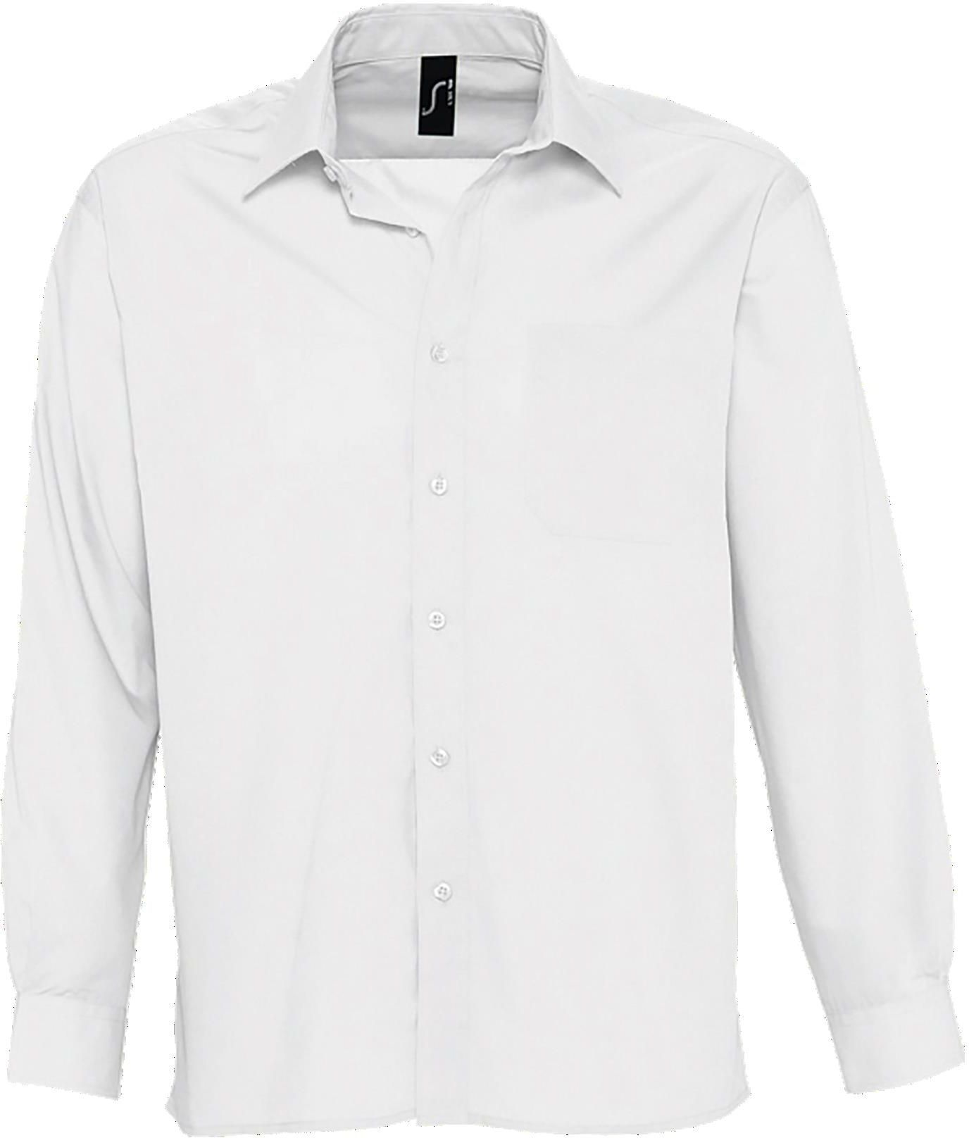 Ανδρικό μακρυμάνικο πουκάμισο από ποπλίνα Baltimore SOLS 16040 White