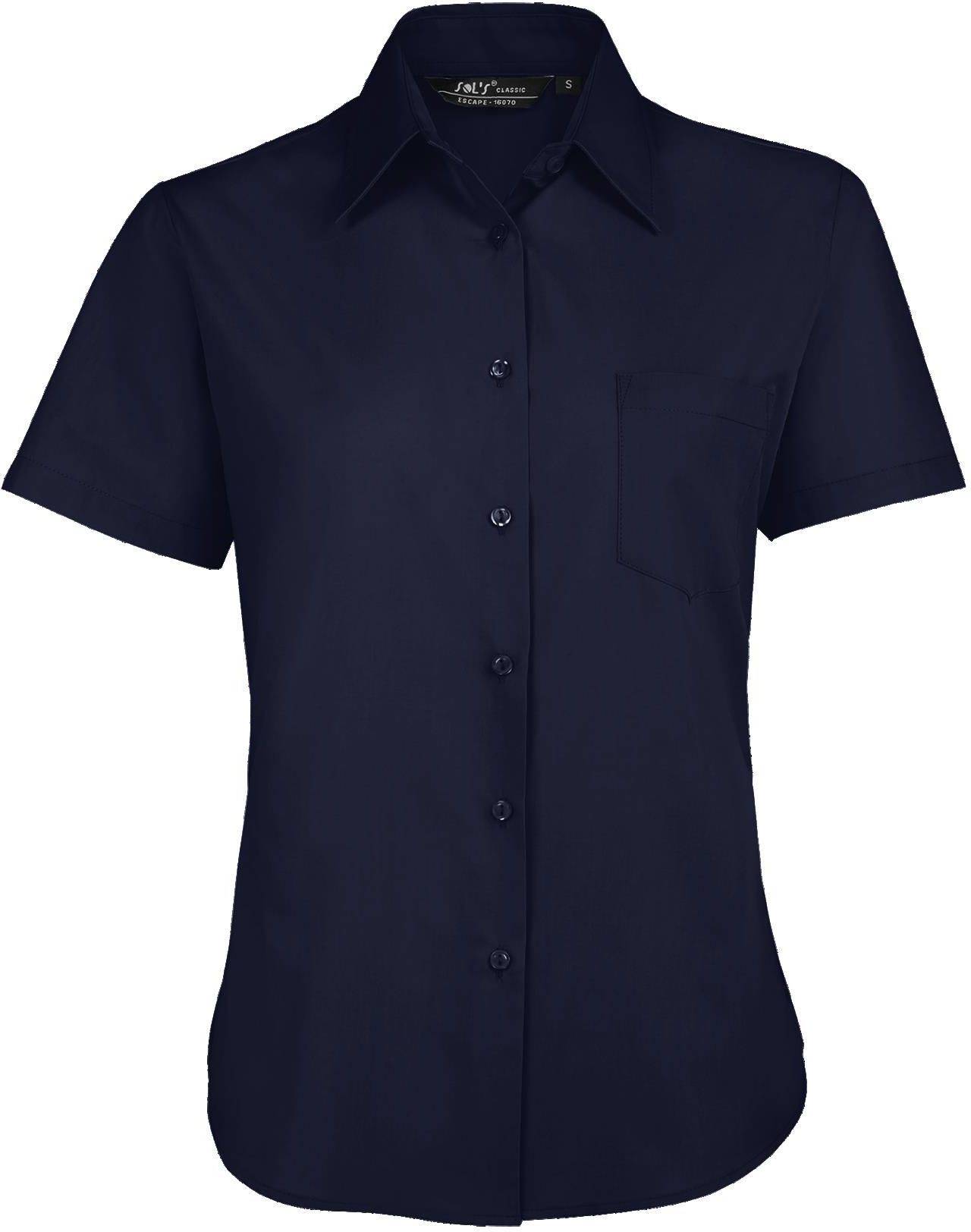 Γυναικείο κοντομάνικο πουκάμισο Escape SOLS 16070 Dark Blue