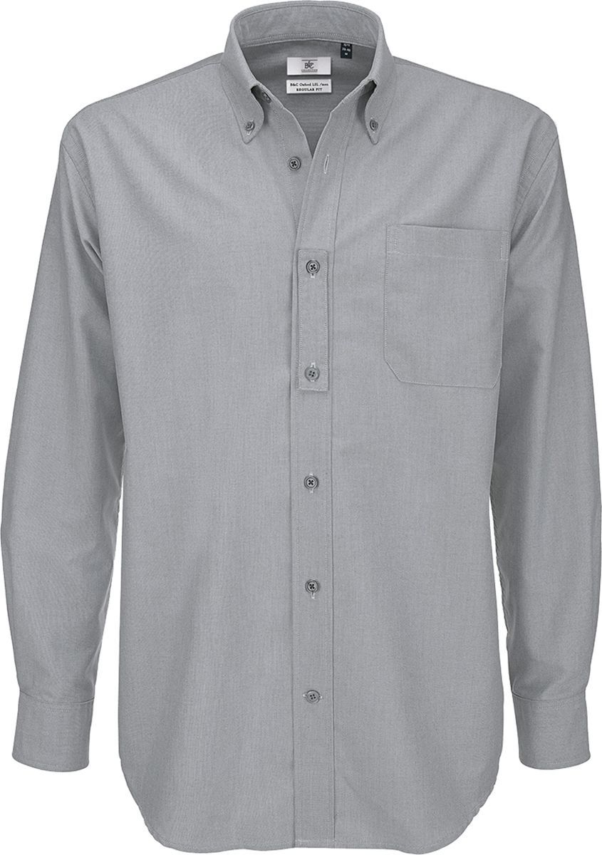Ανδρικό μακρυμάνικο πουκάμισο B & C Oxford LSL Silver Moon