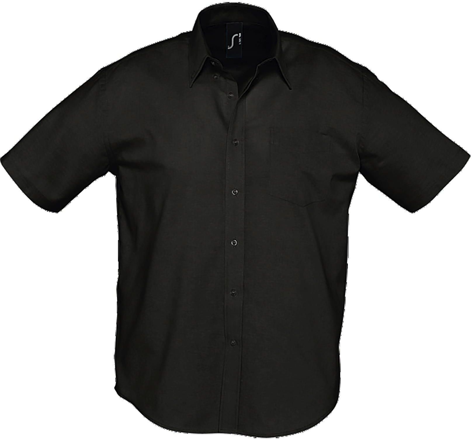 Ανδρικό κοντομάνικο πουκάμισο oxford Brisbane SOLS 16010 Black