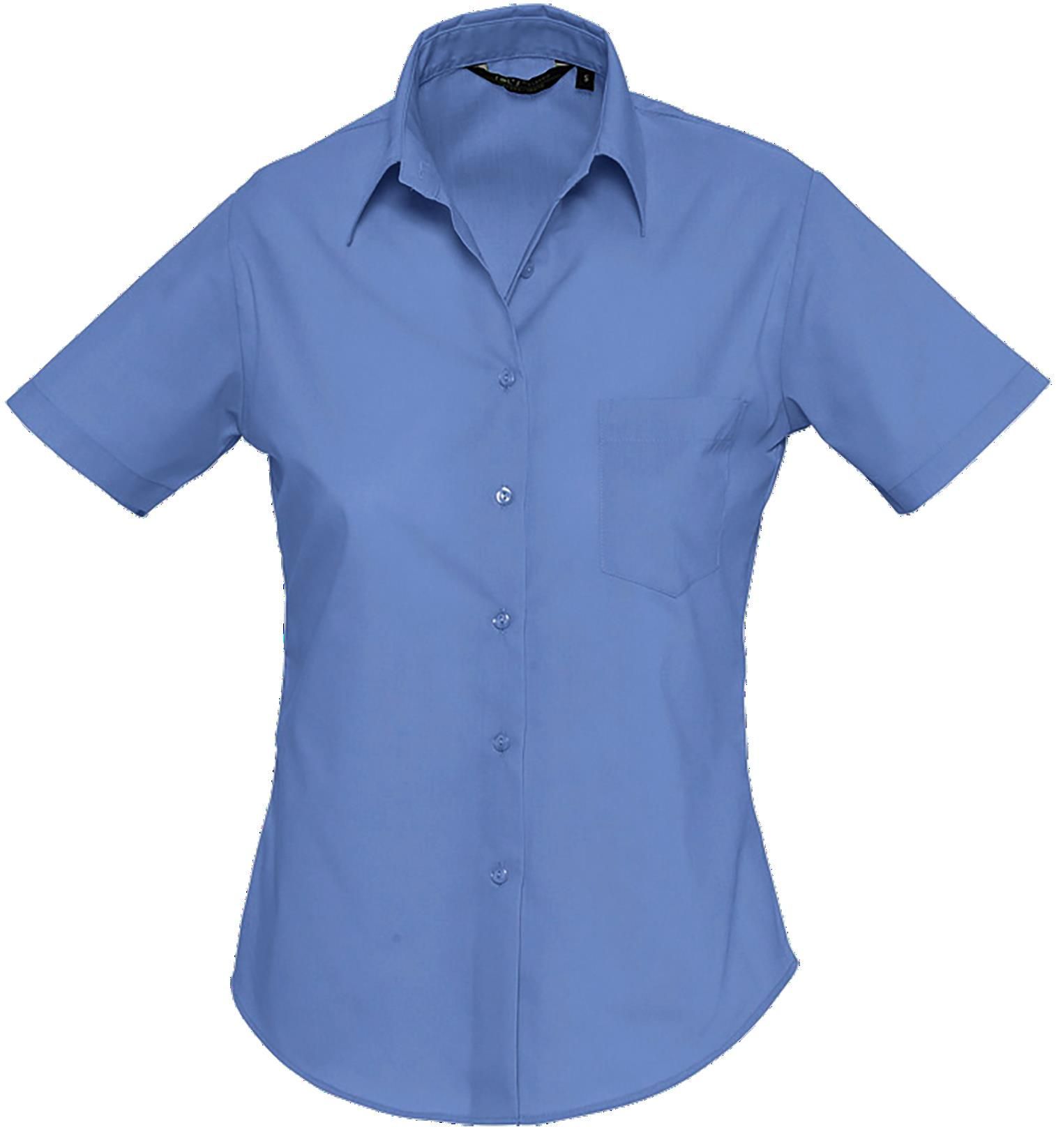 Γυναικείο κοντομάνικο πουκάμισο Escape SOLS 16070 Medium Blue