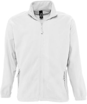 Ανδρική ζακέτα fleece North SOLS 55000 White