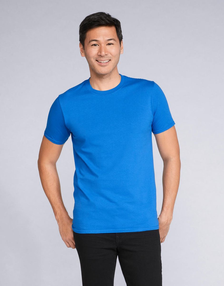 Ανδρικό T-Shirt ring spun χωρίς πλαϊνές ραφές Gildan 64000 Royal