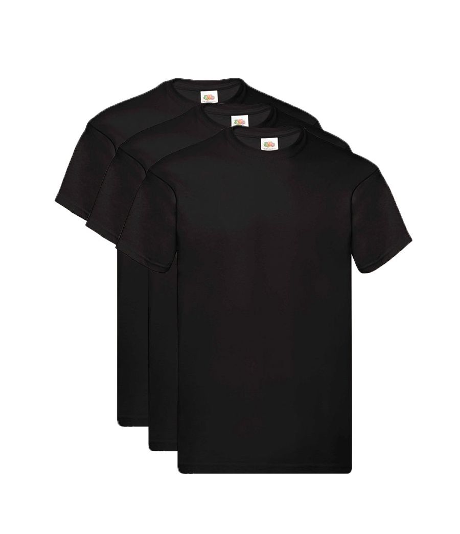 Μαύρα Σετ 3 Pack T-Shirt Original Loose fit Fruit of th
