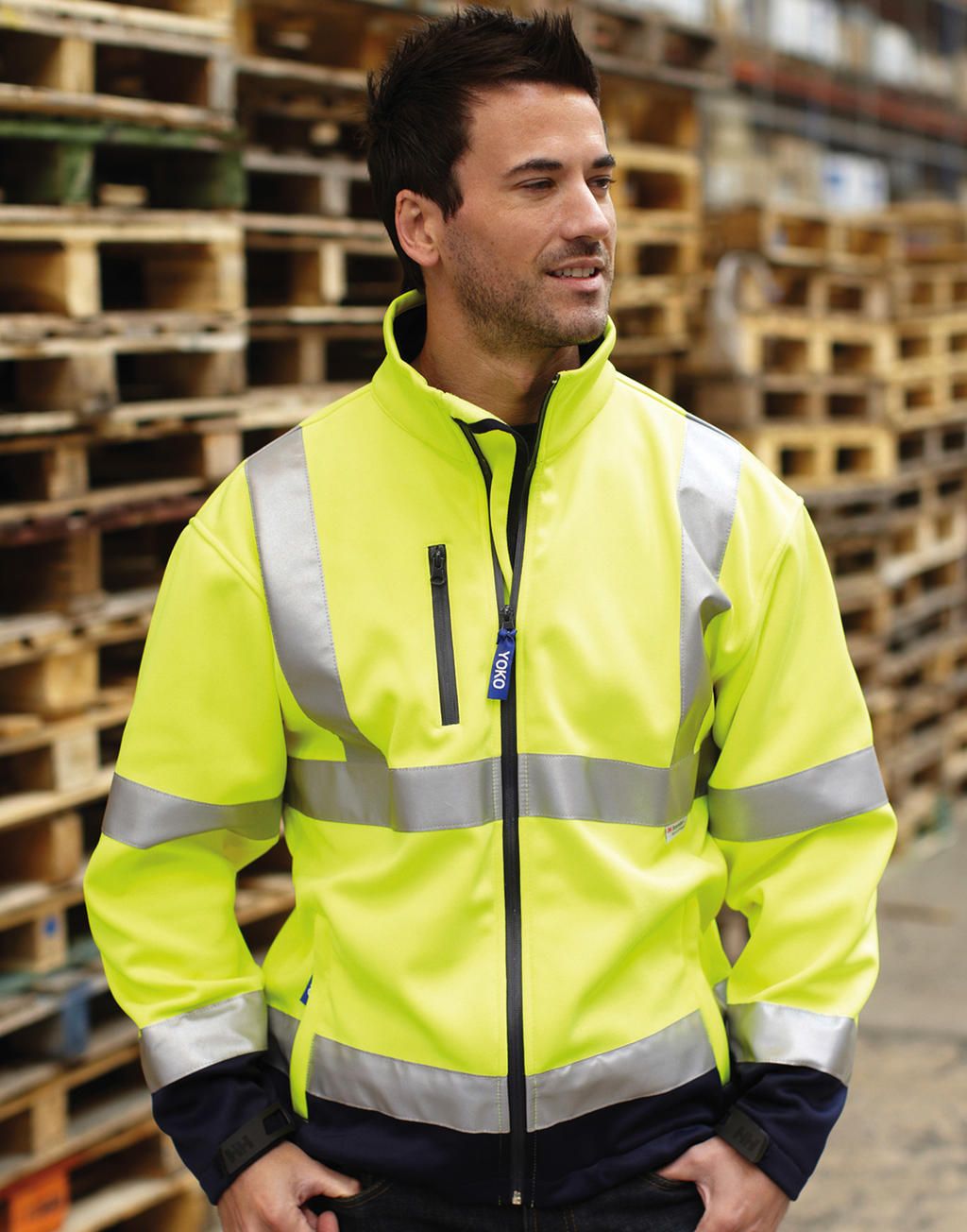 Μπουφάν ασφαλείας Fluo Softshell Yoko HVK09 Fluo Yellow 174813