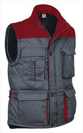 Μπουφάν Αμάνικο Valento THUNDER Cement Grey/Lotto Red