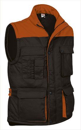 Μπουφάν Αμάνικο Valento THUNDER Black/Party Orange