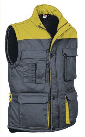Μπουφάν Αμάνικο Valento THUNDER Cement Grey/Lemon Yello
