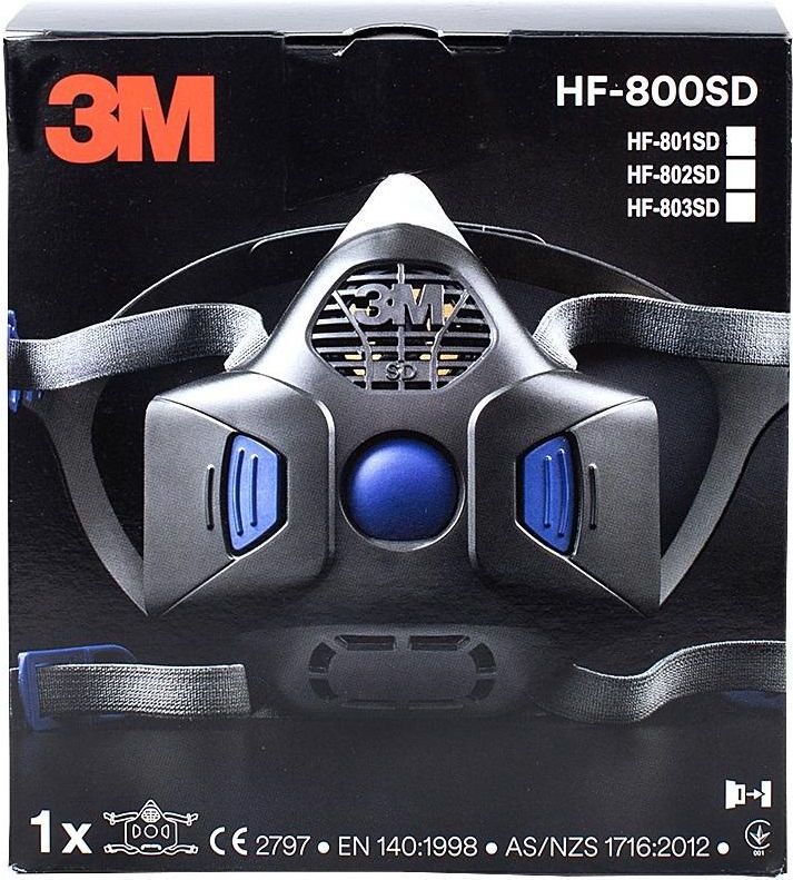 Μάσκα Ημίσεως Προσώπου HF-802SD Medium 3M Secure Click Reusable Respirator HF-800 Series 710301
