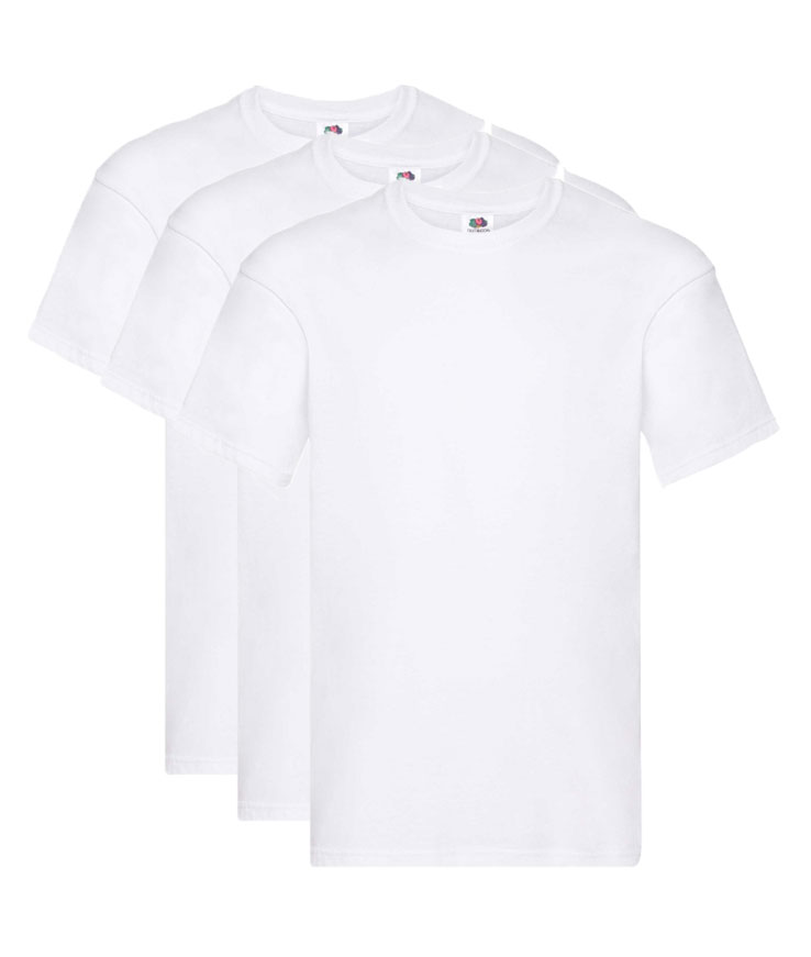 Λευκά Σετ 3 Pack T-Shirt Original Loose fit Fruit of th