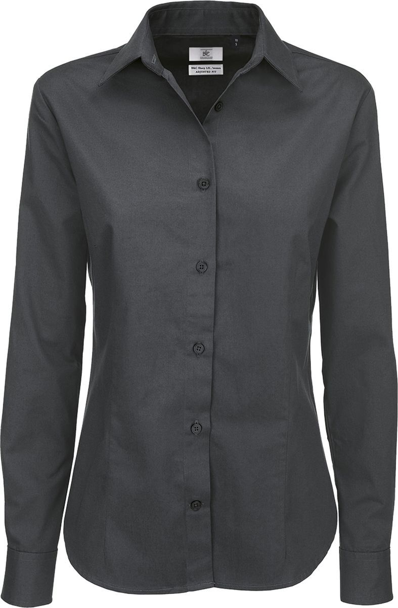 Γυναικείο πουκάμισο B & C Sharp LSL Women Dark Grey