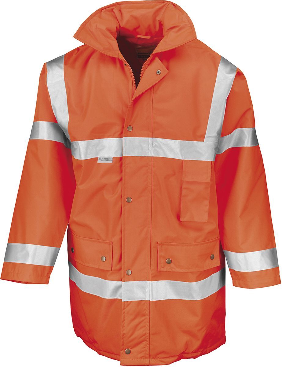 Μπουφάν με Ανακλαστικές Ταινίες Result R18 Fluorescent Orange