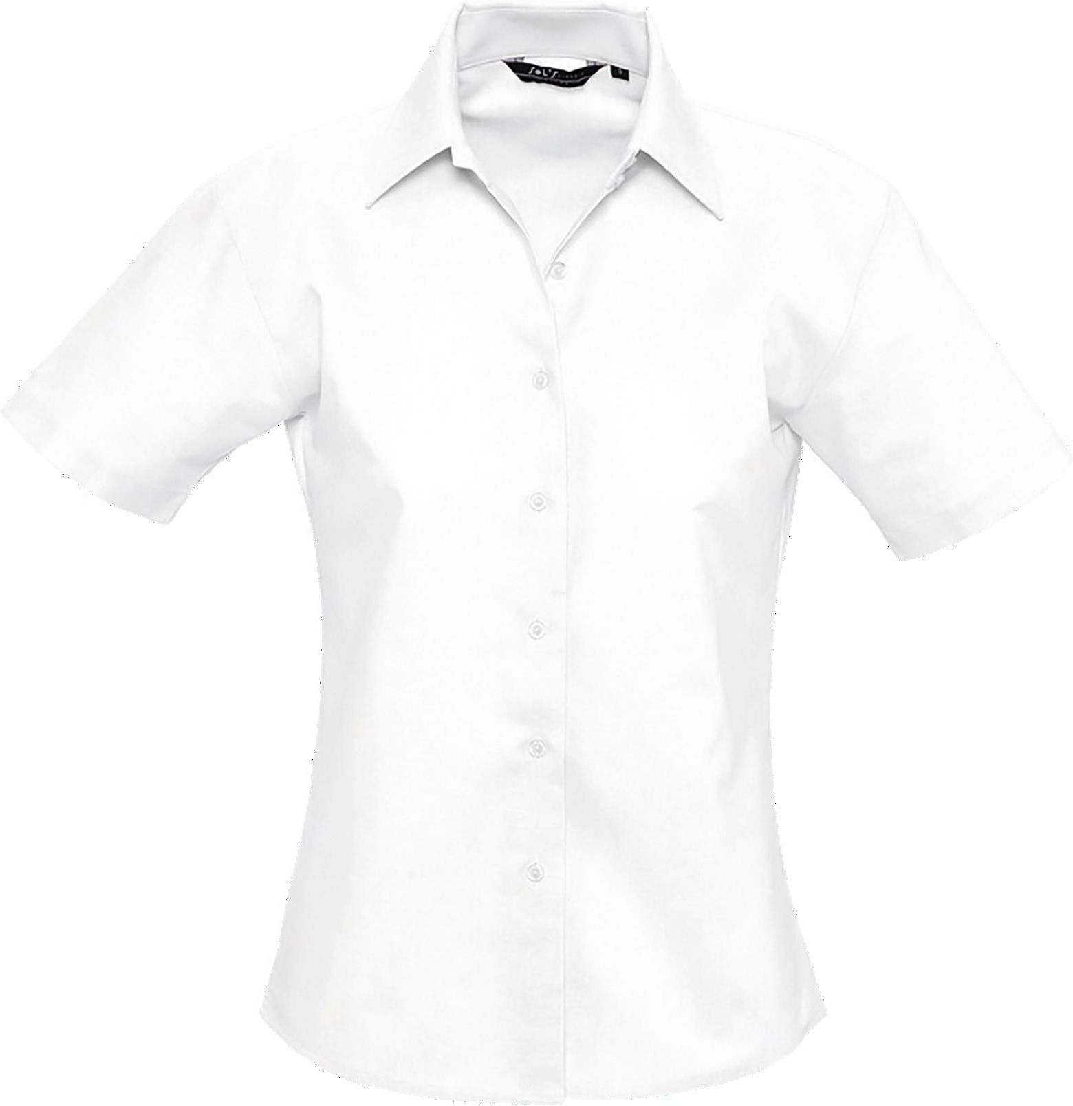Γυναικείο κοντομάνικο πουκάμισο oxford Elite SOLS 16030 White