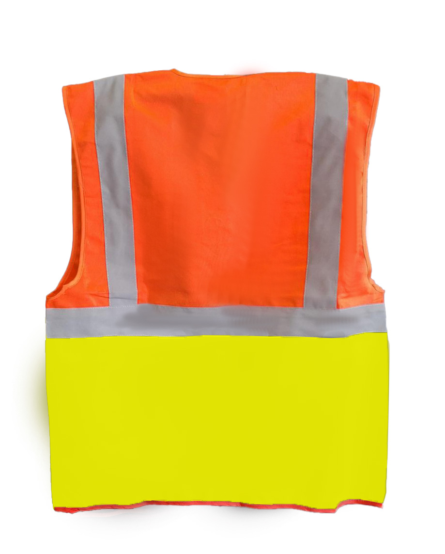 Γιλέκο με Ανακλαστικές Ταινίες Yoko Hvw801 Fluo Orange Yellow Ρούχα Εργασίας Ανακλαστικά Γιλέκα