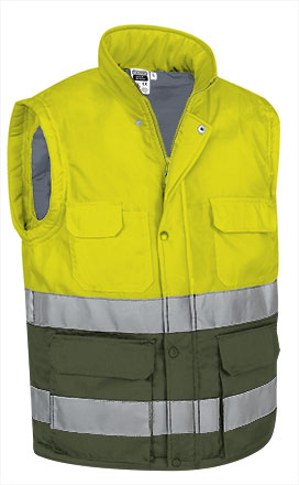 Γιλέκο Hi-Vis BERGEN Valento Fluo Yellow-Military Green