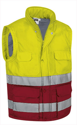 Γιλέκο Hi-Vis BERGEN Valento Fluo Yellow-Lotto Red