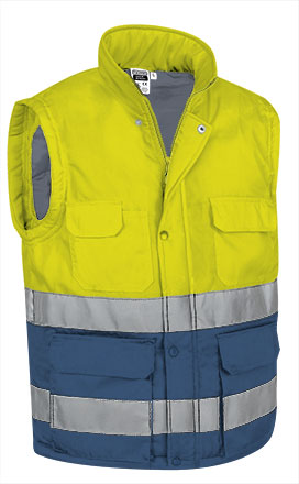 Γιλέκο Hi-Vis BERGEN Valento Fluo Yellow-Bluish Blue