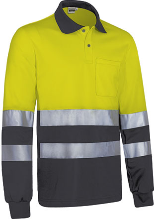 Hi-Vis Μακρυμάνικο Polo SNAKE Valento POVASNAAG Fluo Ye