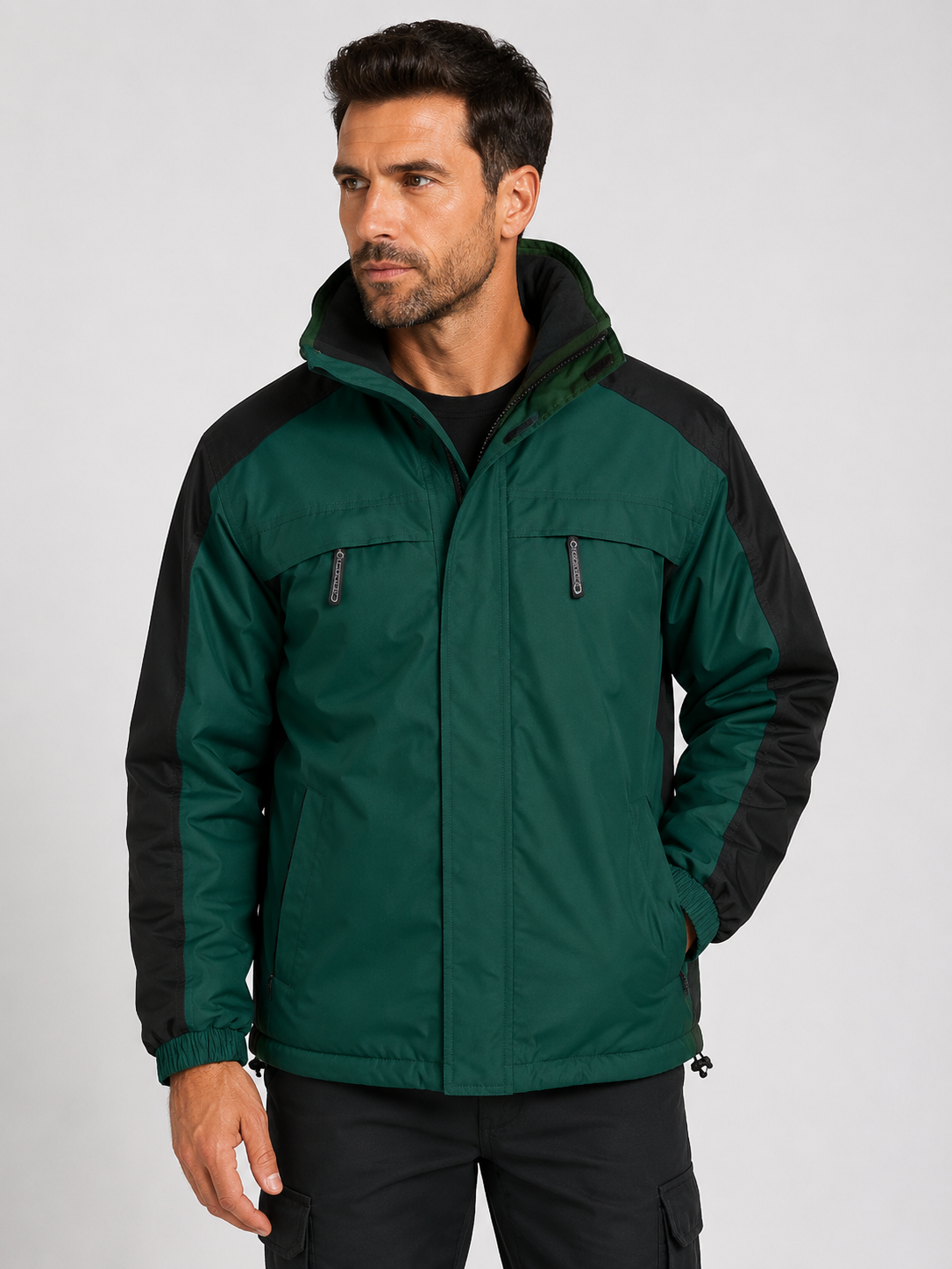 Μπουφάν Παρκά Valento ARKANSAS Bottle Green/Black