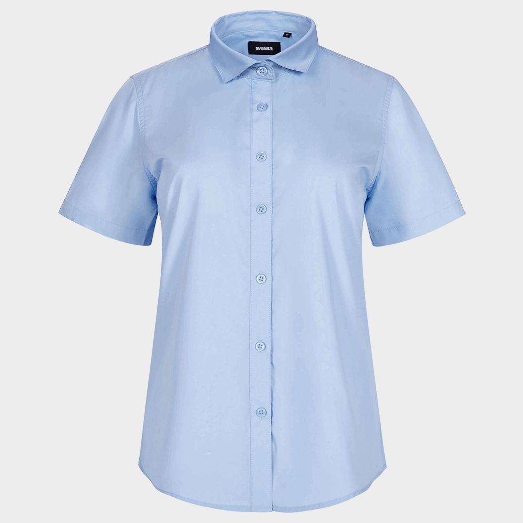Γυναικείο κοντομάνικο πουκάμισο VELILLA LIGHT BLUE 08200476 Γαλάζιο