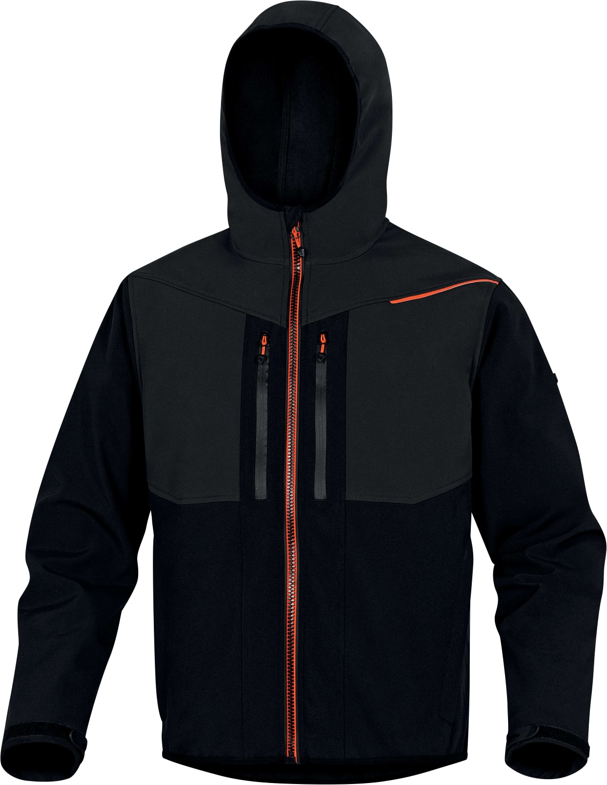 Τζακετ Εργασίας Softshell Delta Plus HORTEN2 Μαύρο-Πορτοκαλί