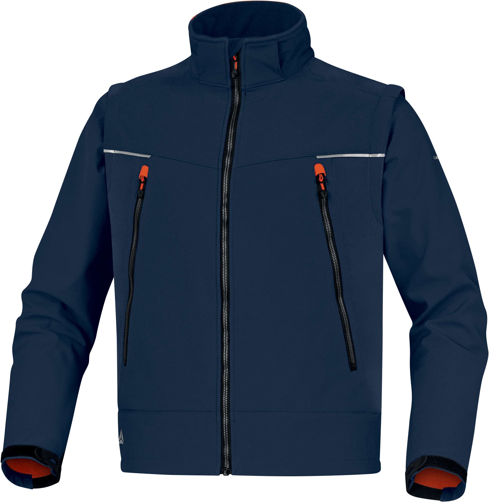 Softshell 2 σε 1 με αφαιρούμενη κουκούλα και μανίκια Delta Plus ORSA Μπλε μαρίν-Πορτοκαλί