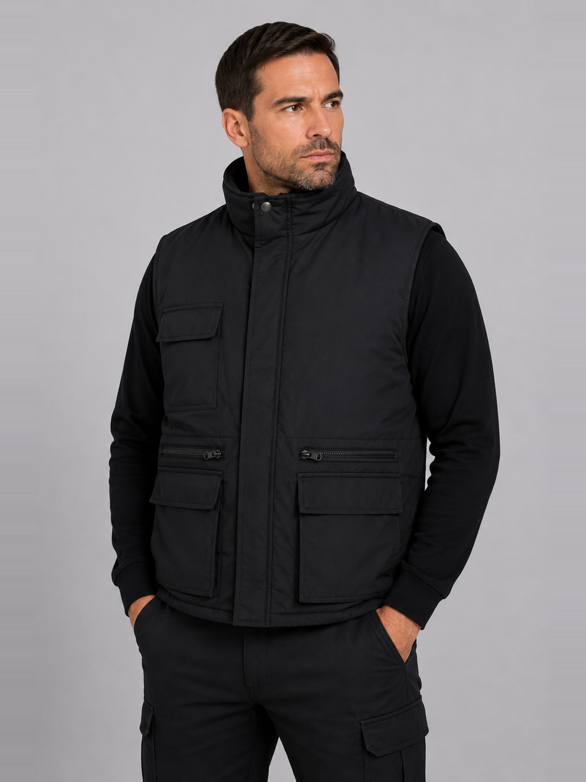 Γιλέκο εργασίας υφασμάτινο Tiger About Basics 00124 Bla