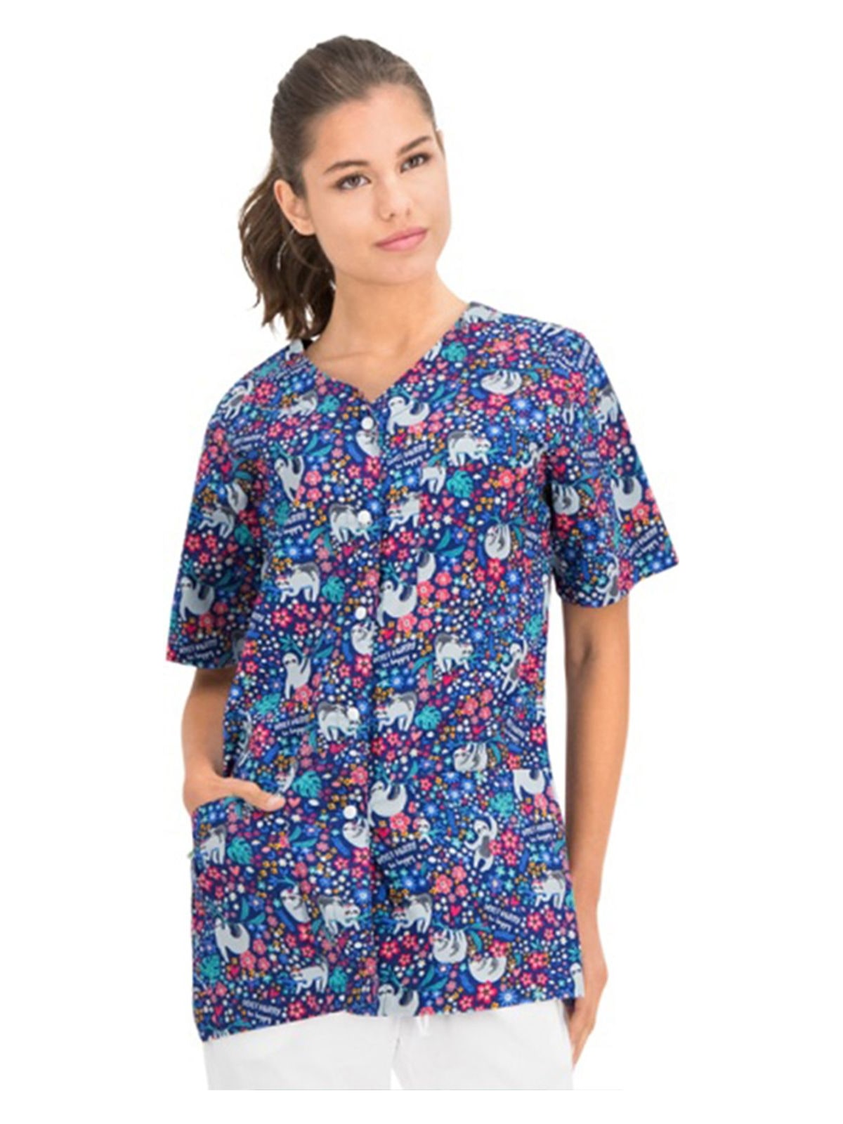 Ιατρική Μπλούζα CARINA B-well 401572 Sloths