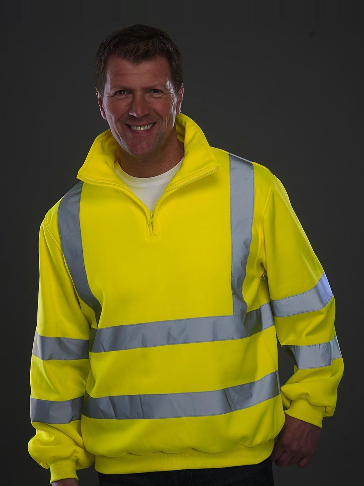 Μπλούζα ασφαλείας με φερμουάρ Yoko HVK06 Fluo Yellow