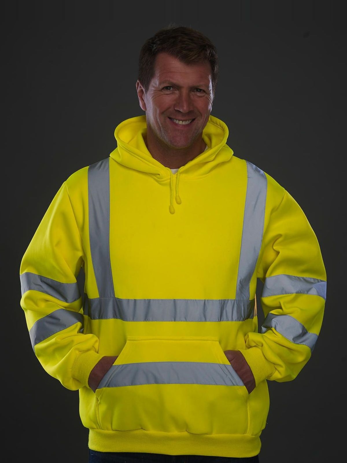 Φούτερ με ανακλαστικές ταινίες Yoko HVK05 Fluo Yellow