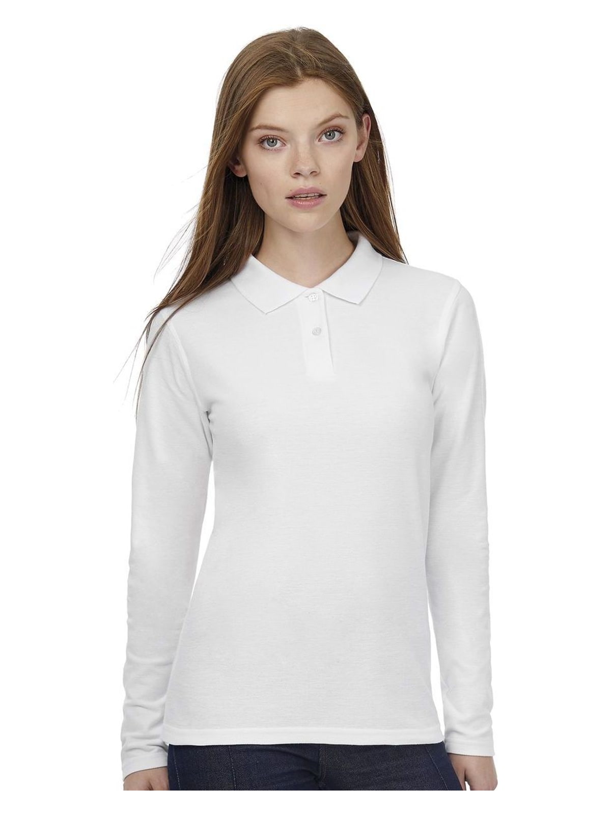 Μακρυμανικο Γυναικειο Polo ID.001 LSL B & C PWI13 White