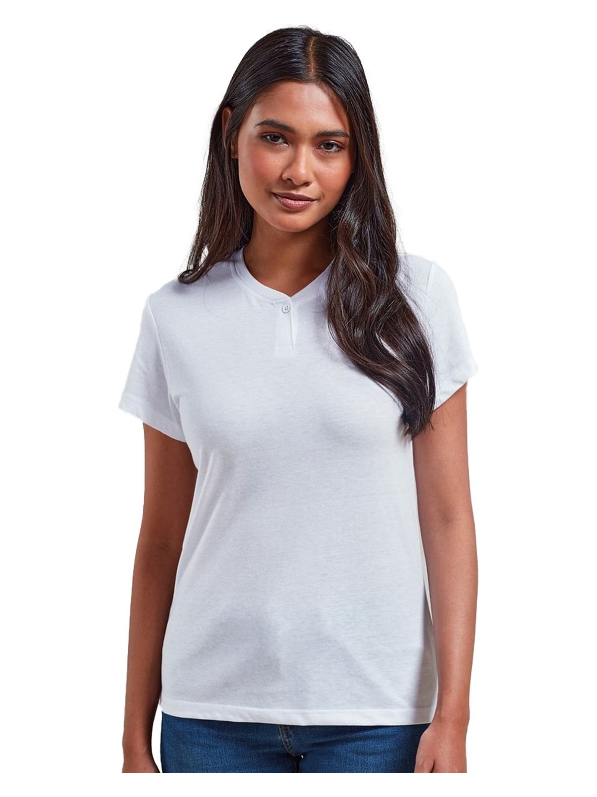 T-shirt γυναικείο με κουμπί PREMIER PR319 Comis White