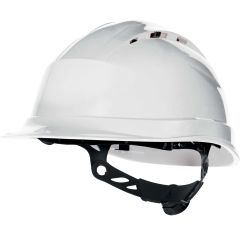 Κράνος Εργοταξίου Αεριζόμενο με Σύσφιξη Rotor Delta Plus QUARTZ UP IV Άσπρο