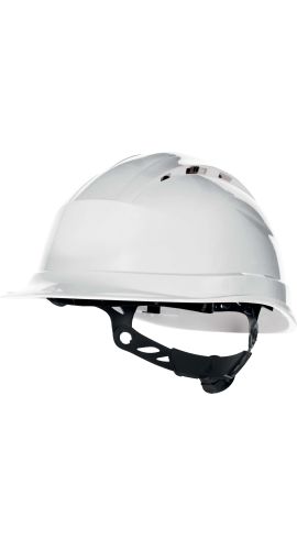 Κράνος Εργοταξίου Αεριζόμενο με Σύσφιξη Rotor Delta Plus QUARTZ UP IV Άσπρο